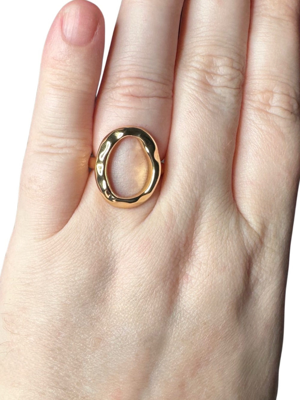 Gold Open Oval Fashion Ring - Women's Jewelry